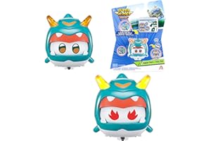 Super Wings Super Tino Pet 2 inch, mit schaltbarem Gesichtsausdruck, mit Blitzeffekt, tragbar, Jungen und Mädchen Spielzeug für 3 4 5 6 7 8 Jahre alt, grün