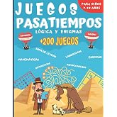 Juegos Pasatiempos L&oacute;gica y enigmas: Para ni&ntilde;os 7-10 a&ntilde;os - M&aacute;s de 200 juegos - Rompecabezas, enigmas, logic&agrave;, sopas de letra