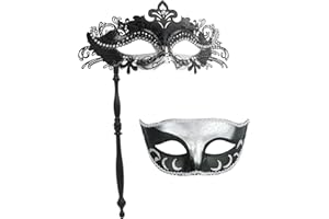 Coddsmz Masquerade Mask for Women on Stick Venetian Masks Costume Party Masks Mardi Gras Mask Christmas Halloween
