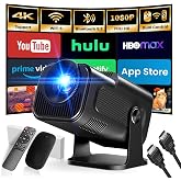 Gaimoo Mini Projection, 4K FHD 1920x1080P, 180&deg; Rotatable, Portable, WiFi 6 and BT 5.2, Android and iOS, Mouse and Remote