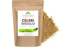 P&E Céleri Moulu Poudre, sans additifs 100% Naturel - Sachet Fraîcheur Biodégradable Refermable (50g)