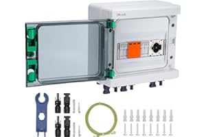 SHUOKANG Solar PV Anschlusskasten Photovoltaik DC 1000v 2-string 32A Überspannungsschutz UV-beständig Blitzschutz Für PV anlage IP65 wasserdicht Gehäuse (2 in 1 out 32A)