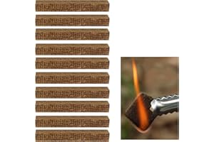 HEIGESENG Lot de 10 mèches permanentes - pour Les restes de Bougies - pour l'extérieur et l'intérieur - Bougies épaisses - en Fibre de Verre - pour brasero