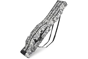 Dokeno Torba wędkarska 150 cm, 3-warstwowa, przenośna, wodoszczelna walizka z paskiem do noszenia, na wędki, podbierak, uchwyt na wędkę i narzędzia