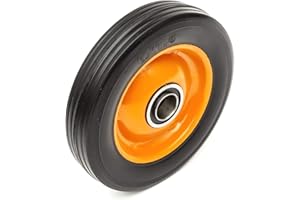 PETROLSCOOTER 6" Inch Sack Wheelbarrow Truck Trolley Wheel & Solid Rubber Tyre With Bearings 6003-2RS