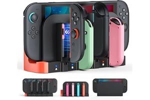 KLIPDASSE [Switch 2/1 Universal] Ladestation für Switch 2 - Joy Con 2 Ladestation Kompatibel mit Nintendo 2 Konsole & Controller Joycon, Magnetisch Kompakt Ladegerät für Switch2/Switch1/OLED
