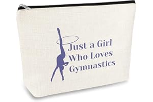 MIKELA Gymnastics Girls Gift Makeup Bag Gymnast Gift Gymnastics Gifts for Women Inspirational Gymnastics Gift Cosmetic Bag Graduation Birthday Gift for Gymnastics Lover Gymnast Daughter Travel Cosmetic Pouch