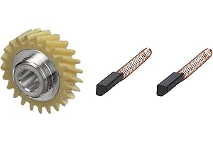 K AID Oryginalna część zamienna Worm Gear koło zębate i 2 szczotki węglowe do silnika szczotki węglowe do robota kuchennego 5KSM90, 5KSM45, 5KSM150, 5KSM156, 5KSM125, 5KSM175, 5KSM175