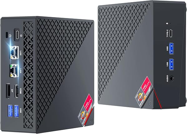 NiPoGi AM06 PRO Mini PC 32 GB RAM, АMD Ryzen 7 7730U(8C/16T, bis zu 4,5 GHz), 512 GB M.2 SSD Mini Desktop Computer W-11 Pro, WiFi 6, Dual LAN, HDMI, DP, Typ-C, 4K Triple Display für Büro/Schule/HTPC. - 1