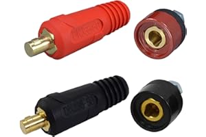 RIVERWELD Cavo per saldatura TIG Pannello connettore-spina DKJ35-50 DKZ35-50 Raccordo rapido 315Amp 4 pezzi