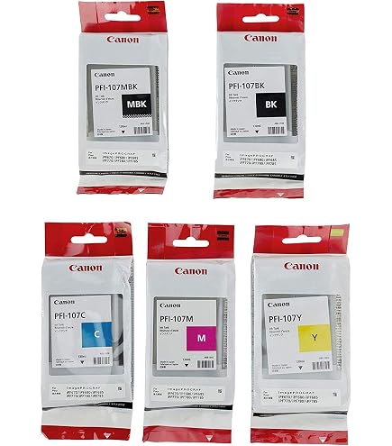 CANON Inksaver PFI120 Genuine Pfi-120 5 Pack Set of 5 Colors Ink