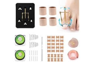 ELITECRAN Ingrown Toenail Correction Treatment Tool Kit, Ingrown Nail Removal Kit, Ingrown Toenail Corrector Straightener Strips 30pcs, Curved Toenail Corrector for Women Men