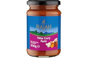 Rajah Tikka Currypaste – Scharfe Gewürzpaste angelehnt an das beliebte englische Tikka-Curry – Ideal zum Würzen von Fleisch, Fisch oder Gemüse – 1 x 300 g