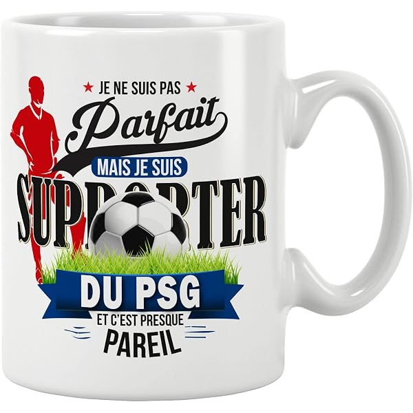 Mug De Foot PSG Personnalisable Avec Prénom - Cadeau Idéal Pour Fans Du Paris Saint-Germain