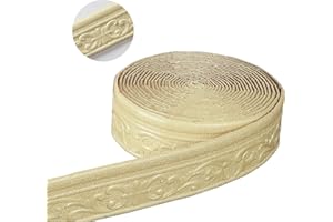 ACESOME ㅤ ACESOME Frise de papier peint, autocollante, 10 m x 8 cm, étanche, 3D, pour couloir, plafond, coin, ligne, dorée