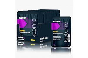 EVOTION PRO HEALTHLINE NUTRITION EVOTION PRO - Bebida Isotónica en Polvo - Electrolitos, Carbohidratos y Vitaminas - Sales Minerales para Deporte - Vegano y Sin Gluten (800 g (Paquete de 20 uds), Limón)