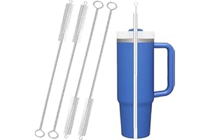 CIDYAUST Straw Cleaner Brush for Stanley Cup,10 inch Straw Brush for 40oz 30oz 20 oz Stanley Mugs,Stanley Straw Cleaner for Various Straws,Baby Bottles,Water Bottles and Hummingbird Feeders(4Pack).