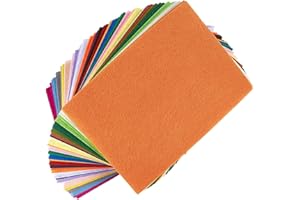 XIAOJING0 40 Colori Feltro Colorato, Feltro per Lavoretti, Tessuto Feltro Scrapbooking Forniture, Colorati Lavoretti di Cucito Bricolage Tessuto Patchwork per Decorazioni DIY e Progetti per Feste (10x15cm)