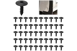 Zuroki Viti autofilettanti Torx 50 pezzi viti a testa piatta, M5 x 16 mm, viti autofilettanti nere, per parafanghi, griglia per paraurti, testa tonda, viti autofilettanti