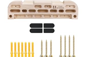 TWO STONES Fingerboard Climbing with Rock Climbing Hangboard Grips as Climbing Pull Up Bar Training Tool for Rock Climbing and Bouldering Indoor and Outdoor Practice