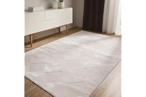 benuta Basic Matta Claire - Krämfärgad 120x170 cm - Minimalistisk geometrisk retro vardagsrum - Lättskött - Lämplig för golvv