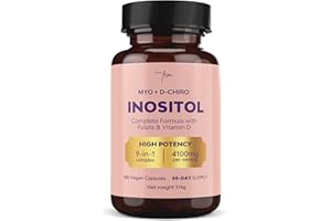 QSTA Myo-Inositol et D-Chiro Inositol PCOS 4100MG Gélules Véganes – Fonction Métabolique, Équilibre Hormonal et Bien-Être Psychologique – 9-en-1, Folate 5-MTHF, Chrome, Zinc, Vitamine B6, B12 & D3