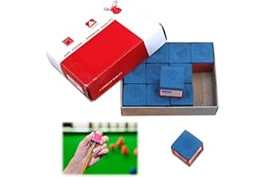 OWNFEEL 12 Pack Snooker Chalk, Triangle Pool Cue Chalk Premium Billiard Blue, Professional Grade Non-Crumbling Smooth Application Long-Lasting Grip Reduces Miscues, Enhance Your Game with Precise Shot Control