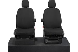 UK Custom Covers SC275B Tailored Heavy Duty Waterproof Front Seat Covers (Single/Single) Black - Fits Ford Transit Custom 2013-2023