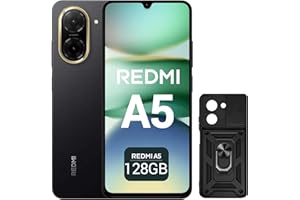 XIAOMI Redmi A5 Smartphone 6,88" 120Hz, 4+128GB, Appareil Photo IA 32 MP, Batterie 5200 mAh, Capteur d'Empreintes Latéral (Noir)