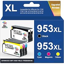 Starink Cartucce 953xl Compatibili per HP 953XL con Chip Intelligente,Rigenerata per Cartuccia HP 953 XL, compatibile con HP OfficeJet Pro 7720,7740,8710,8720,8715,8730,8718,8210,4 Pack