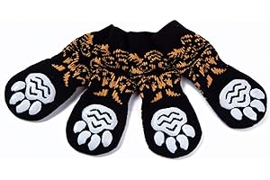 HARFKOKO Pet Heroic Chaussettes Antidérapantes 6 Tailles pour Chien et Chat - Protège Les Pattes de l’Animal et Les sols intérieurs, avec Patins en Caoutchouc, Convient pour Les Petits ou Gros Chiens et Chats