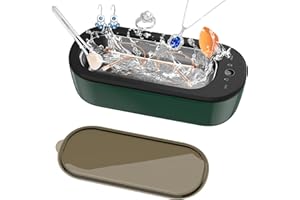 BUBBACARE Ultraschallreinigungsgerät Brille, 300ml Brillenreinigungsgerätfür mit 4 Moduseinstellungen 40KHz, Professioneller Ultraschallreiniger für Schmuck, Brillen, Uhren, Ringe, Halsketten, Rasierer, Grün