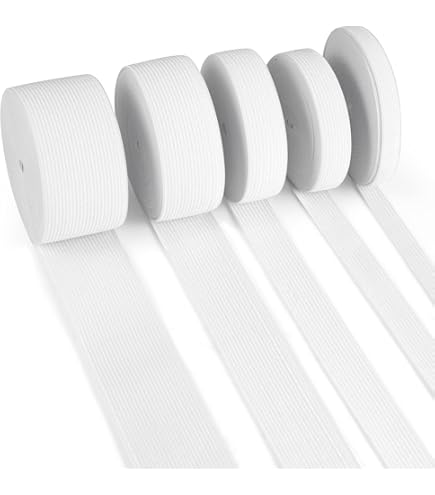 Nastro Elastico Per Cucito - 10 Metri, Larghezza 30 Mm, Bianco, Per Pantaloni E Progetti Fai Da Te - Foto 10