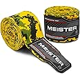 Meister Adult 180" Semi-Elastic Hand Wraps for MMA & Boxing (Pair)