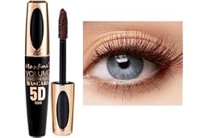 HISUNBEN Brązowy tusz do rzęs, wodoodporny, 10 ml, wodoodporny, trwały tusz do rzęs, przedłużacz do rzęs, na Boże Narodzenie, Halloween, imprezy, wesela, czarne pudełko