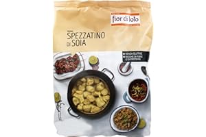 Fior di Loto Spezzatino di Soia - Ricco di Proteine ​​e Fibre - Naturale e Senza Glutine - 300 g