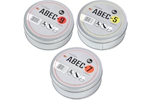 SMJ sport Roulements à billes en carbone | Lot de 8 pièces | au choix ABEC-5 / ABEC-7 / ABEC-9 | Type standard 608ZZ | Idéal pour roller, skateboard, scooter, patins à roulettes