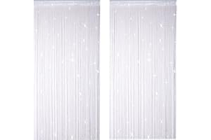 QHSXMQ 2 PCS Beaded Door Curtain 100 x 200cm Fly Screens for Doors, Beaded String Curtains Door Fly Screen, Glitter String Tassel Curtains Fringe Panel Tassel, Door Fly Screen Curtain to Stop Flies