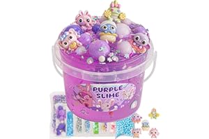 OKAYBEE Juego de 10 paquetes de slime para niños, slime slime con arcilla slime, 10 paquetes de accesorios, regalos de fiesta para niñas y niños, juguetes sensoriales, regalos de Pascua, Halloween, Navidad