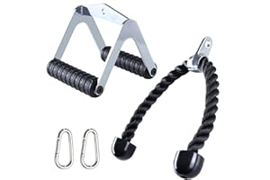 PELLOR Corde Triceps Musculation Facile Saisir Antidérapant Poignées Exercice Bicepes Deltoïdes pour Appareil à Poulie Gym Maison