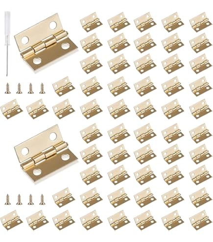 Charnière De Porte Pliante, 10pcs Charnières De Meubles En Métal Doré