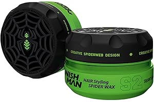 ‎NISHMAN NISHMAN Aqua Spider Wax S2 – Tarantula 150g – Lavendel Duft – Starker Halt & Glänzendes Finish Haarwachs für Männer, Flexibles Styling für Alle Haartypen
