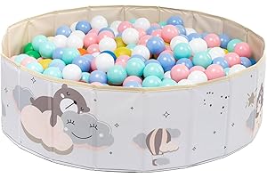 WOWWGOODS! Piscina de Bolas Apolo+70bolas Incluidas - Parque de Bolas Infantil-Piscina Bolas Plegable para niños-Arenero Infantil-100x30cm (WOWWGOODS! Piscina Bolas Apolo Osos + 70 Bolas)