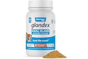 Vetnique Labs Glandex Dog & Cat Anal Gland Sac Fiber Supplement Powder With Pumpkin, Digestive Enzymes & Probiotics – Vet Recommended Healthy Bowels & Digestion - Boot The Scoot (70g Powder)