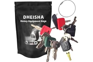 DHEISHA 15pcs Plant Key Set, Universal Plant Dumper Machine Replacement Ignition Key Set for Machinery, Agricultural Vehicles, Excavators, Trucks, Graders, Dozers, Backhoes