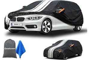 Cowtcver Car Cover Waterproof Breathable Suitable for 2004-2025 BMW 1 Series, Full Garage Car Cover for Sun Rain Dust Protection, Car Tarpaulin Cover