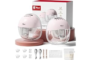NCVI Hands Free Bröstpump För Arbete, Resor Och Nattbruk, Rose, 2St
