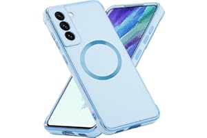 BAOJAY Funda para Samsung Galaxy S21+/S21 Plus 5G,Carcasa de Silicona TPU Galvanizada Compatible con Magsafe,Protección contra Caídas en Cuatro Esquinas,Moda Mujeres Phone Case Cover,Azul