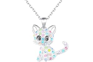 JchEnye Katze Anhänger Halskette, niedliche Katze Halskette für Mädchen, Katze Anhänger, Geburtstagsgeschenk, Geschenk für Mädchen
