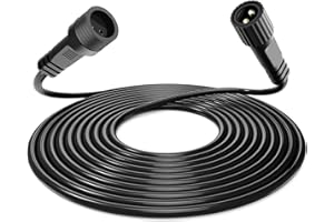ITMNMNL Connettore Luci Natale 10M Prolunga 2 Pin Maschio Femmina Cavo Connettore Impermeabile IP65, per Luci di Natale,per Catena Luminosa Esterno,Luci da Giardino